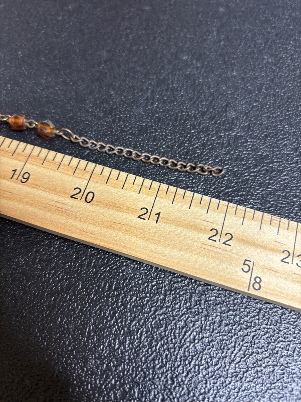 Handcrafted Glass Copper & Brown Beaded Floral Pendant Necklace - Picture 8 of 8
